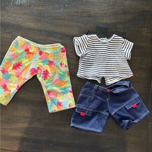 American Girl/Bitty Baby Doll Clothes VGUC Accessories Pants Top Shorts Vintage
